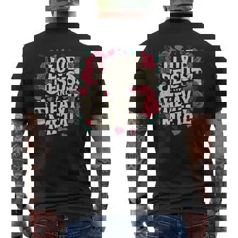 I Love Jesus And Heavy Metal Men's Back Print T-Shirt | Mazezy