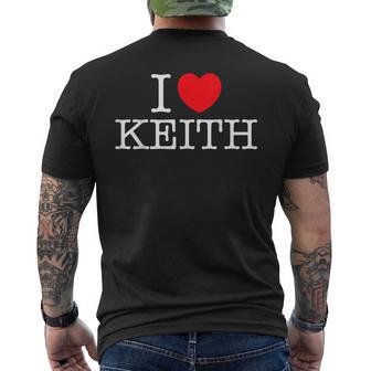 I Love Keith Heart Personalized Name Keith Men's T-shirt Back Print - Monsterry