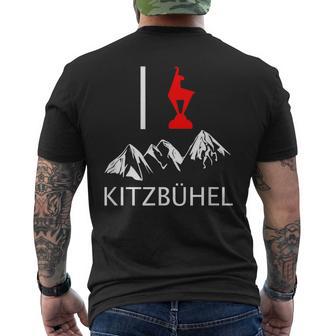 I Love Kitzbühel Apres-Ski Tirol Austria Berge T-Shirt mit Rückendruck - Geschenkecke
