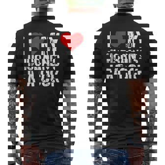 I Love M Husband's Fat Cock Men's T-shirt Back Print - Thegiftio