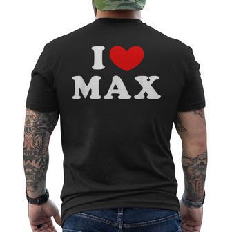 I Love Max I Heart Max Men's T-shirt Back Print - Thegiftio UK