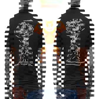 I Love Muscle Bear Gay Daddy Leather Pride Vintage Men's T-shirt Back Print - Monsterry