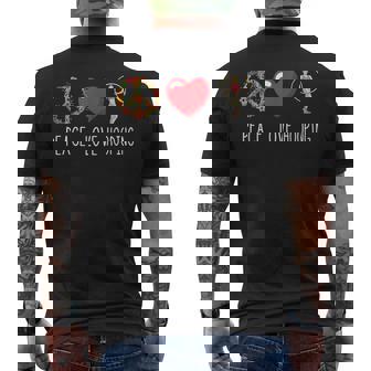 Love Peace Hooping Hoop Dancer Hula Hoop Dancing Hula Hoop Men's Back Print T-Shirt | Mazezy