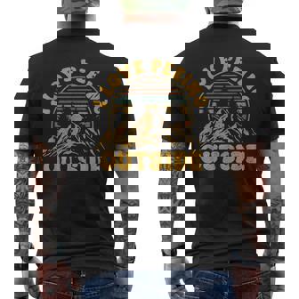 I Love Peeing Outside Camping Hiking Men's T-shirt Back Print - Thegiftio