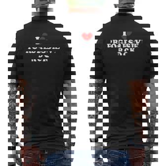 I Love Progressive Rock I Heart Progressive Rock Men's Back Print T-Shirt | Mazezy