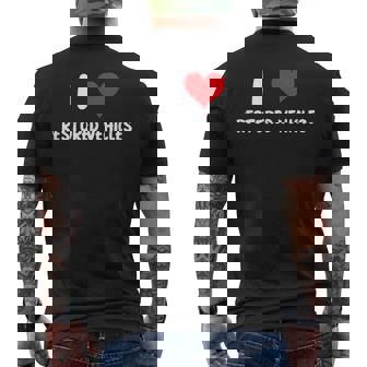 I Love Restored Vehicles Classic Car Show Restoration Men's Back Print T-Shirt | Mazezy