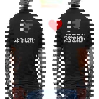 I Love Restoring Restoration Classic Car Vehicle Show Tank Top Men's Back Print T-Shirt | Mazezy