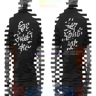 Love Shouldn't Hurt Domestic Violence Awareness Dv Support Men's T-shirt Back Print - Thegiftio