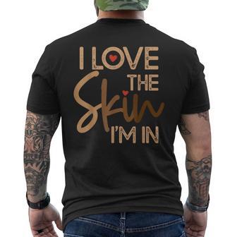 I Love The Skin I'm In – Empowering Black History Month Men's T-shirt Back Print - Thegiftio UK