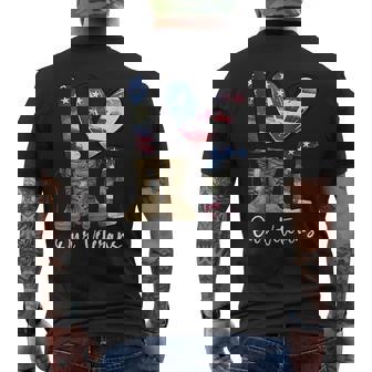 Love Our Veterans Day Proud Military American Flag Thank You Men's T-shirt Back Print - Thegiftio