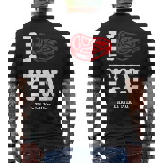 I Love Yakiniku Bbq 日本バーベキュー グルメ ユーモア ガールズ 大 メンズTシャツ バックプリント - Kawaiitshirt