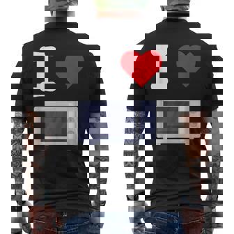 I Love 電子レンジ オーブン 料理 暖房 食品 キッチン 家電 メンズTシャツ バックプリント - Kawaiitshirt