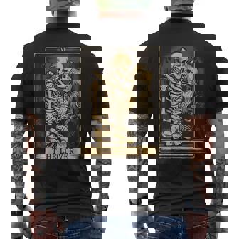 The Lovers Vintage Tarot Card Gothic Halloween Men's T-shirt Back Print | Mazezy