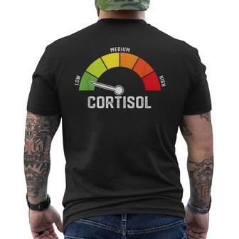 Low Cortisol Levels Meme Men's T-shirt Back Print - Thegiftio UK