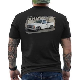 Lowered 90S Single Cab 1500 Obs Truck Men's T-shirt Back Print - Thegiftio UK
