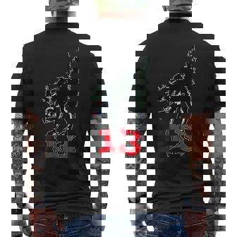 Lucky Cat -Fortunato Felino Pet Numero 13 Fortuna T-shirt da uomo con stampa posteriore - Novitaregali