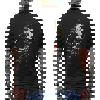 Luna Dibujo Arte Gráfico Pintura Motivo Luna Camiseta Hombre Estampado Espalda - Regaloses