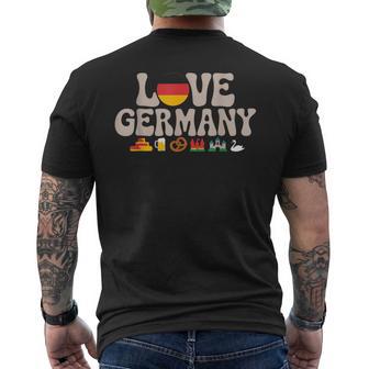 Lustige Deutschland Flagge Liebe Deutsche Flagge I Love Germany Memes T-Shirt mit Rückendruck - Geschenkecke