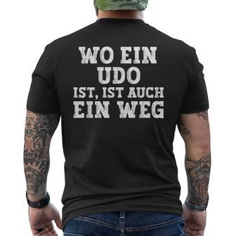 Lustige Geschenke Für Udo Udo Lustigerpruch Zum Geburtstag Chwarz U-Ausschnitt Kurzarmmall Eu 4042 16 Cm 21 Cm Winter Erwachsene Und Kinder Männer Damen Kinder T-Shirt mit Rückendruck - Geschenkecke