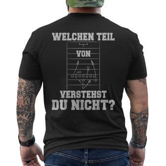 Lustiger American Football Trainer Taktik T-Shirt mit Rückendruck - Geschenkecke