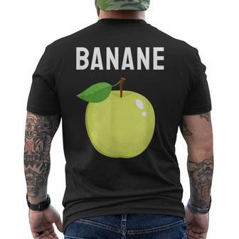 Lustigerpruch Apfel Bananearkasmus Ironie T-Shirt mit Rückendruck - Geschenkecke