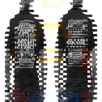 Lustiges Bootsbauer Geschenk Bootchiff Werft Hafen T-Shirt mit Rückendruck - Seseable