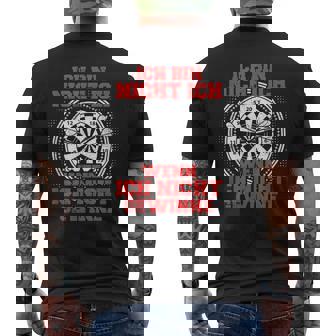 Lustiges Dart Dartboard Dartpfeil Dartsportspieler Motiv T-Shirt mit Rückendruck - Seseable