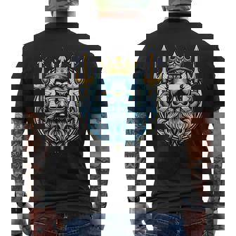 Lustiges Dreizack Poseidon Gangsta Kostüm Gott Altgriechisch T-Shirt mit Rückendruck - Geschenkecke