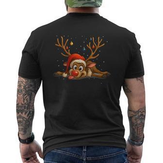 Lustiges Rentier Weihnachts Geschenke T-Shirt mit Rückendruck - Geschenkecke