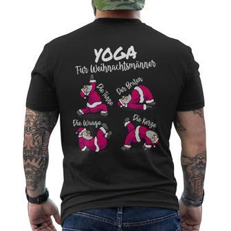 Lustiges Yoga Für Weihnachtsmann Meditieren Weihnachten T-Shirt mit Rückendruck - Geschenkecke