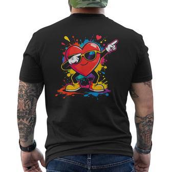 Lustigesalentinstagsgeschenk Fürie Beim Dabbing Heart Love T-Shirt mit Rückendruck - Geschenkecke