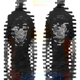 Lying Cat メンズTシャツ バックプリント - Kawaiitshirt