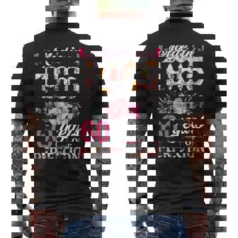 Made In 1965 Floral 60 Year Old 80Th Birthday Women Men's T-shirt Back Print - Monsterry