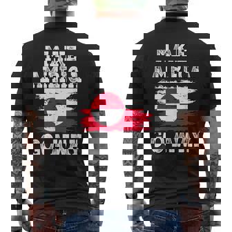 Make America Go Away グリーンランド国旗 アンティーク調 メンズTシャツ バックプリント - Kawaiitshirt