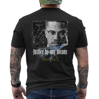 Malcolm X_004 Men's T-shirt Back Print - Thegiftio UK