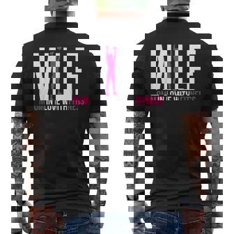 Mamá Enamorada Con Fitness Milf Entrenamiento Divertido Madre Gimnasio Camiseta Hombre Estampado Espalda - Regaloses