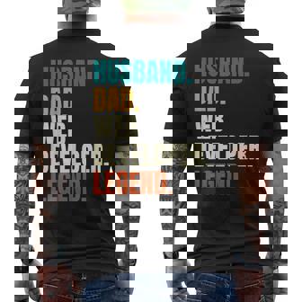 Mari Papa Développeur Web Rétro T-shirt imprimé au dos - Cadeauxyz