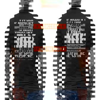 Mark Name Personalized Birthday Presents Men's T-shirt Back Print | Mazezy