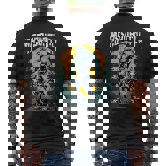 Massquatch Weightlifting Bigfoot Sasquatch Gym Men's T-shirt Back Print - Monsterry