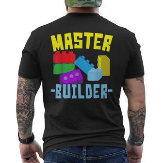Master Builder Per Un Divertente Costruttore Di Mattoni Di Costruzione T-shirt da uomo con stampa posteriore - Novitaregali