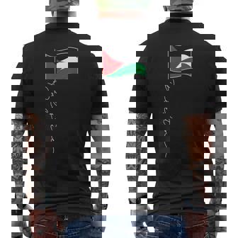 Mástil De Bandera De Palestina Bandera Patriótica Palestina Camiseta Hombre Estampado Espalda - Regaloses