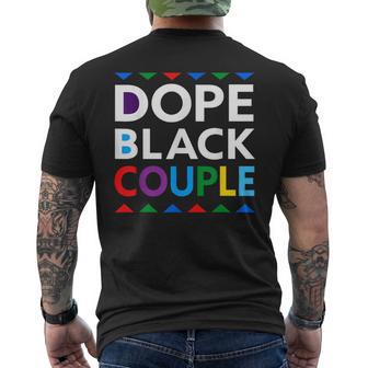 Matching Couple Dope Black Love Melanin Couples Melanated Men's T-shirt Back Print - Thegiftio UK
