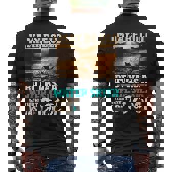 I May Be Old But I Was A Water Skier Waterskiing Water Ski Men's Back Print T-Shirt | Mazezy