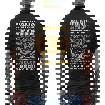 Mechanic Using High School Diploma To Fix What Your College Men's Back Print T-Shirt | Mazezy