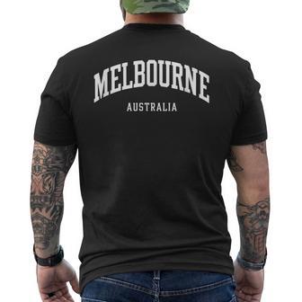 Melbourne Australia -Ouvenir Deacances Universitaire T-shirt imprimé au dos - Cadeauxyz