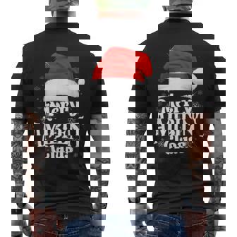 Merry Ambient Claus PJS Family Matching Christmas Men's Back Print T-Shirt | Mazezy