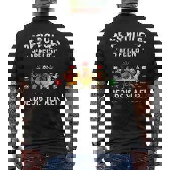 Mes Poules M'appellent Poule Humour Fermier Téléphone Paysan T-shirt imprimé au dos - Cadeauxyz