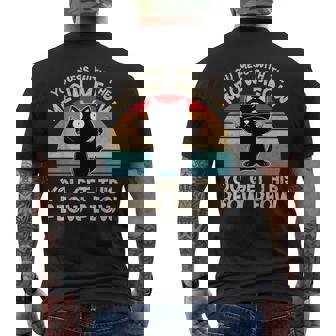 You Mess With The Meow Meow You Get This Peow Peow Cat Meme Men's T-shirt Back Print | Seseable CA