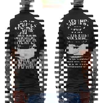 Never Mess With a Stone Skipper Stone Skipping Men's Back Print T-Shirt | Mazezy