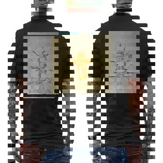 Metal Cross Christian Heavy Metal Cross Thorns Men's Back Print T-Shirt | Mazezy